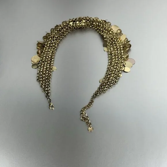 Charming Charlie Statement Necklace Bib Goldtone - Picture 16 of 16